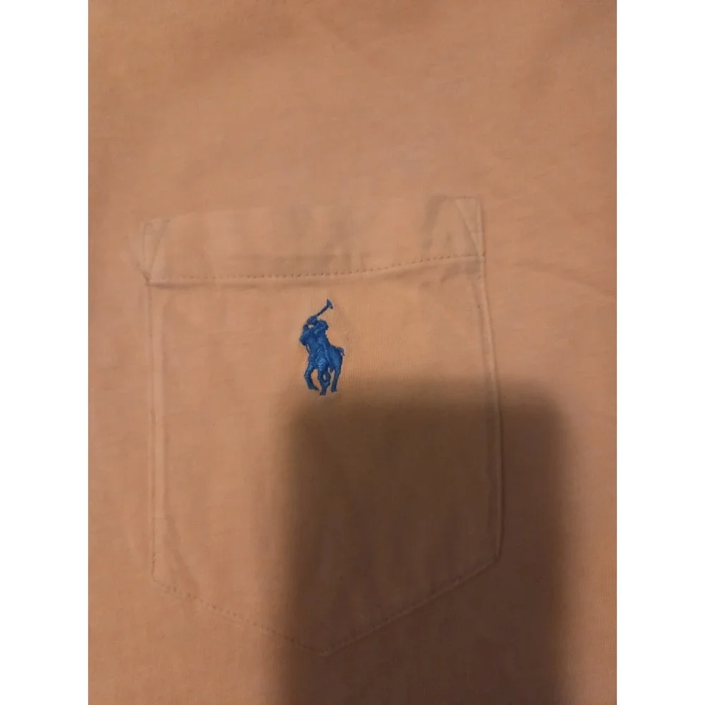 Polo Ralph Lauren Crew Neck Pocket Tee Orange Peach Size L